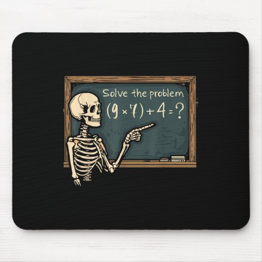 Grappige 67 Meme Brainrot Grap Halloween Skelet Ma Muismat (Voorkant)