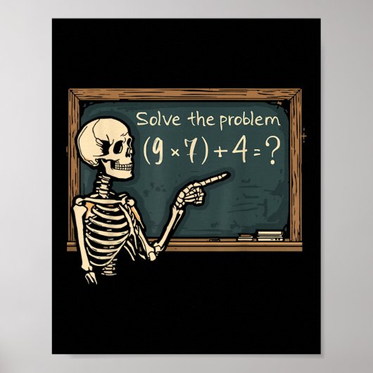 Grappige 67 Meme Brainrot Grap Halloween Skelet Ma Poster (Voorkant)