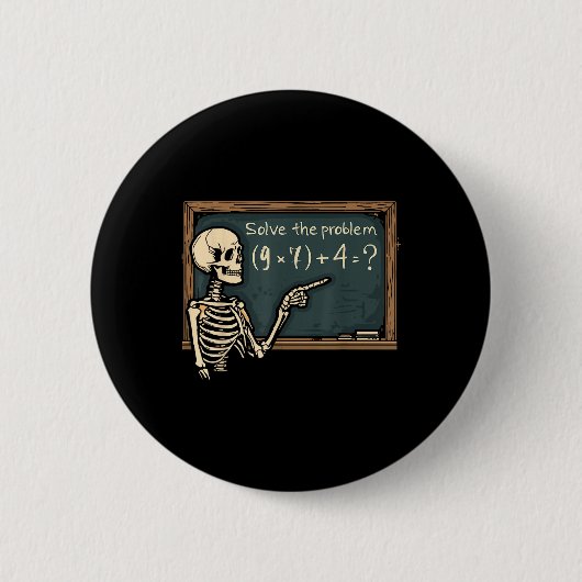 Grappige 67 Meme Brainrot Grap Halloween Skelet Ma Ronde Button 5,7 Cm (Voorkant)