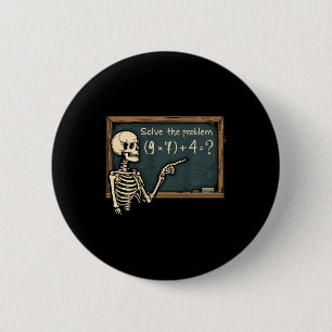 Grappige 67 Meme Brainrot Grap Halloween Skelet Ma Ronde Button 5,7 Cm