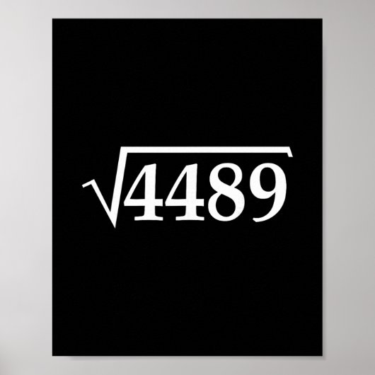 Grappige 67 Meme Brainrot Vierkantswortel 4489 Sla Poster (Voorkant)