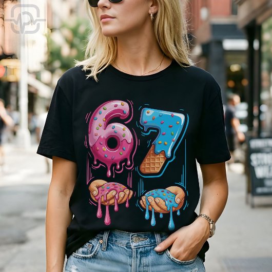 Grappige 67 Meme Donut Ijs Gen Alpha Jargon T-shirt