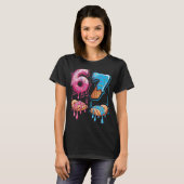 Grappige 67 Meme Donut Ijs Gen Alpha Jargon T-shirt (Voorkant volledig)