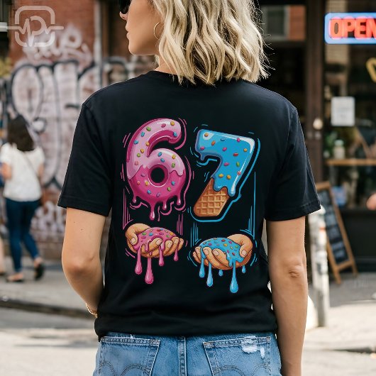 Grappige 67 Meme Donut Ijs Gen Alpha Taal T-shirt