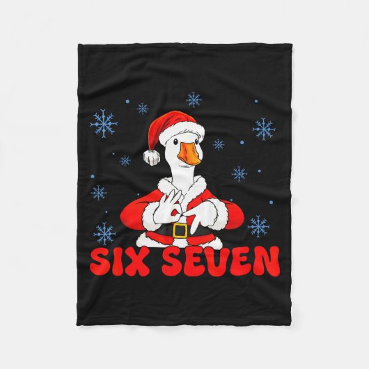 Grappige 67 Meme Dwaze Gans Kerstmis 67 Meme Kerst Fleece Deken (Voorkant)