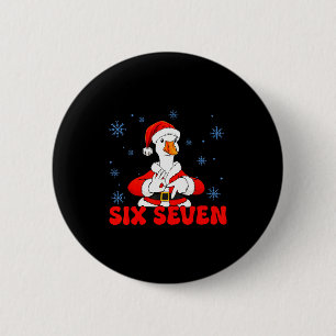 Grappige 67 Meme Dwaze Gans Kerstmis 67 Meme Kerst Ronde Button 5,7 Cm