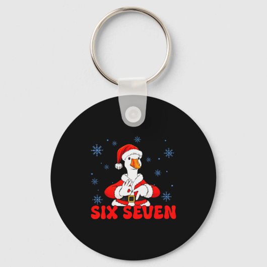 Grappige 67 Meme Dwaze Gans Kerstmis 67 Meme Kerst Sleutelhanger (Voorkant)