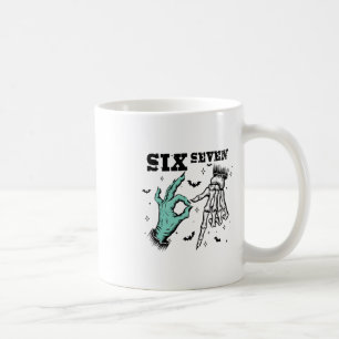 Grappige 67 meme enge skelet zes zeven Gen Alpha Koffiemok