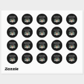Grappige 67 Meme Engelse leraar Lezer Boekliefhebb Ronde Sticker (Vel)