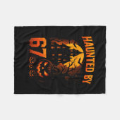 Grappige 67 Meme Halloween Griezelen Spooky Zes Ze Fleece Deken (Voorkant (Horizontaal))