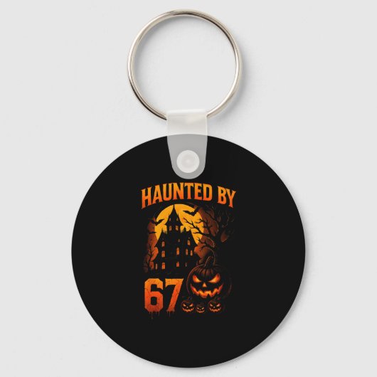 Grappige 67 Meme Halloween Griezelen Spooky Zes Ze Sleutelhanger (Voorkant)