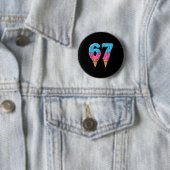 Grappige 67 Meme Ijs Drip Zes Zeven Gen Z Ronde Button 5,7 Cm (In situ)