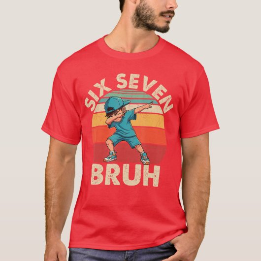 Grappige 67 Meme Jongens Kinderen 6 7 Nummers Dabb T-shirt (Voorkant)