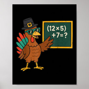 Grappige 67 Meme Kalkoen Wiskunde Leraar Thanksgiv Poster