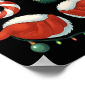 Grappige 67 Meme Kerstman Hand Kerst Pyjama Heren  Poster (Hoek)