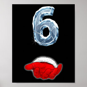 Grappige 67 Meme Kerstman Hand Zes Ironische Kerst Poster