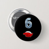 Grappige 67 Meme Kerstman Hand Zes Ironische Kerst Ronde Button 5,7 Cm (Voorkant /achterkant)