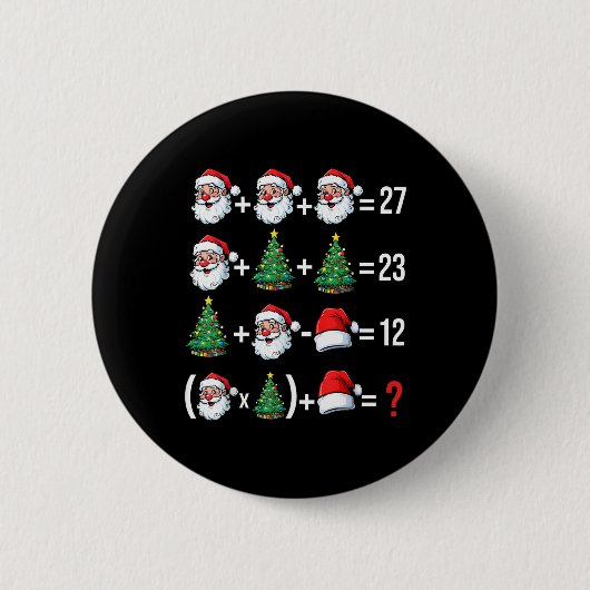 Grappige 67 Meme Kerstman Wiskunde Docent Kerst Py Ronde Button 5,7 Cm (Voorkant)