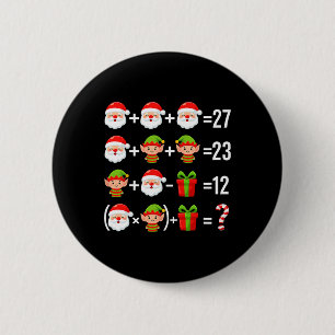 Grappige 67 Meme Kerstman Wiskunde Leraar Kerstmis Ronde Button 5,7 Cm