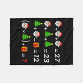 Grappige 67 Meme Kerstmis Wiskunde Docent Kerstman Fleece Deken (Voorkant (Horizontaal))