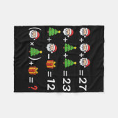 Grappige 67 Meme Kerstmis Wiskunde Docent Kerstman Fleece Deken (Voorkant (Horizontaal))
