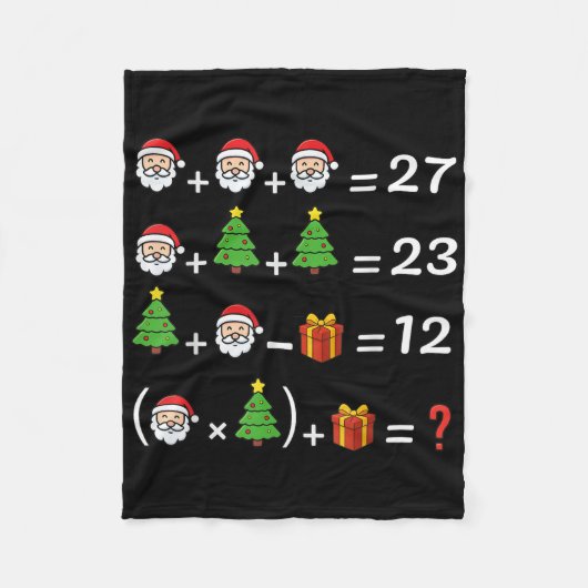 Grappige 67 Meme Kerstmis Wiskunde Docent Kerstman Fleece Deken (Voorkant)