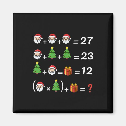 Grappige 67 Meme Kerstmis Wiskunde Docent Kerstman Magneet (Voorkant)