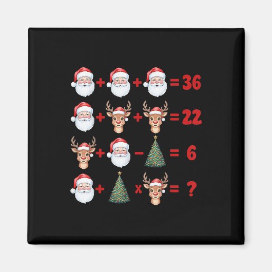 Grappige 67 Meme Kerstmis Wiskunde Docent Kerstman Magneet (Voorkant)