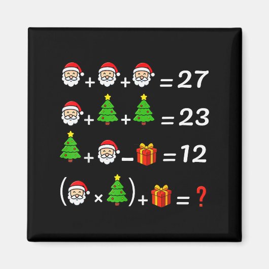 Grappige 67 Meme Kerstmis Wiskunde Docent Kerstman Magneet (Voorkant)