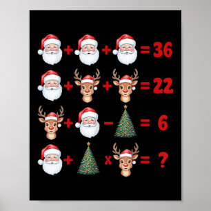 Grappige 67 Meme Kerstmis Wiskunde Docent Kerstman Poster