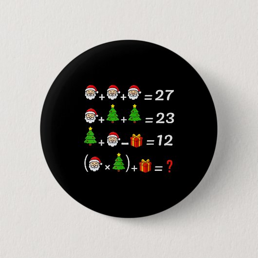 Grappige 67 Meme Kerstmis Wiskunde Docent Kerstman Ronde Button 5,7 Cm (Voorkant)