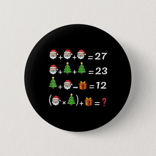 Grappige 67 Meme Kerstmis Wiskunde Docent Kerstman Ronde Button 5,7 Cm (Voorkant)