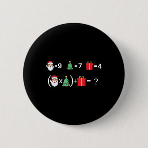 Grappige 67 Meme Kerstmis Wiskunde Docent Kerstman Ronde Button 5,7 Cm