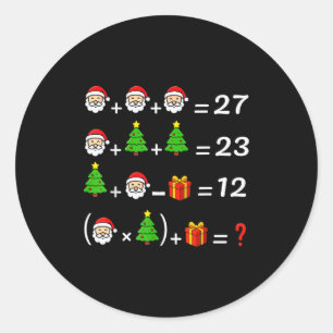 Grappige 67 Meme Kerstmis Wiskunde Docent Kerstman Ronde Sticker