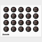 Grappige 67 Meme Kerstmis Wiskunde Docent Kerstman Ronde Sticker (Vel)