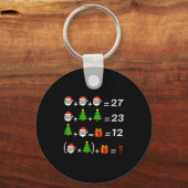 Grappige 67 Meme Kerstmis Wiskunde Docent Kerstman Sleutelhanger (Voorkant)
