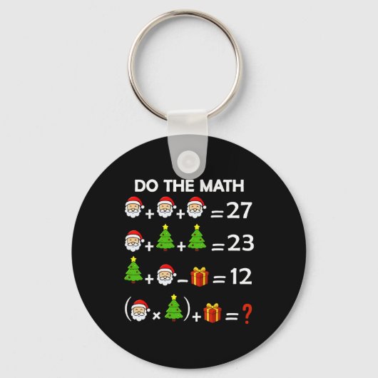 Grappige 67 Meme Kerstmis Wiskunde Docent Kerstman Sleutelhanger (Voorkant)