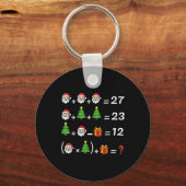 Grappige 67 Meme Kerstmis Wiskunde Docent Kerstman Sleutelhanger (Voorkant)