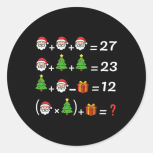 Grappige 67 Meme Kerstmis Wiskunde Docent Sinterkl Ronde Sticker