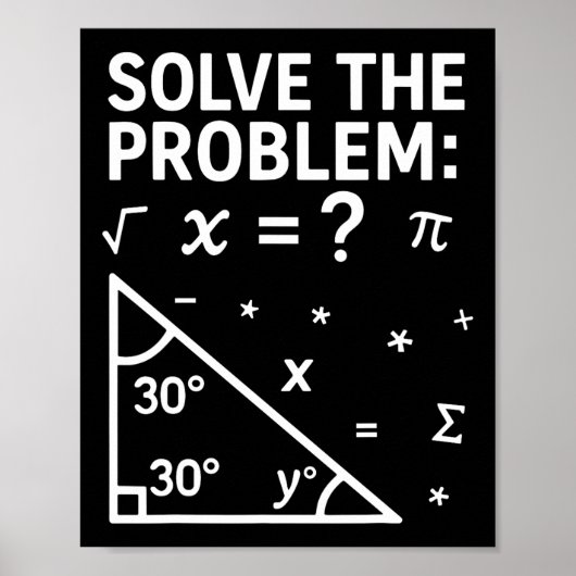 Grappige 67 Meme Los Het Probleem Op Voor Wiskunde Poster (Voorkant)