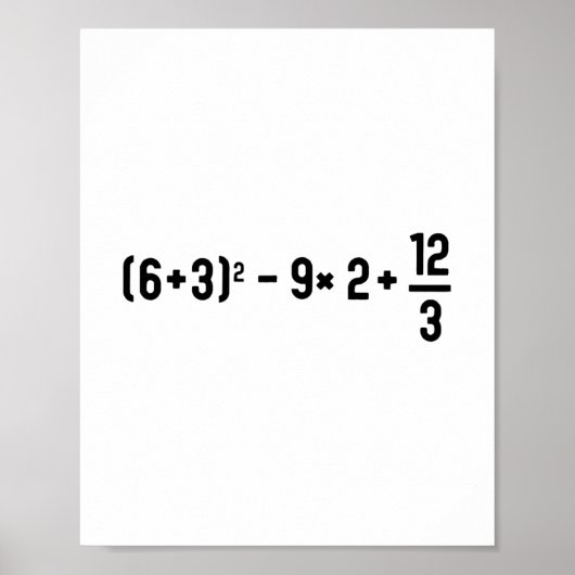 Grappige 67 Meme Pemdas Basisschool Wiskunde Lerar Poster (Voorkant)