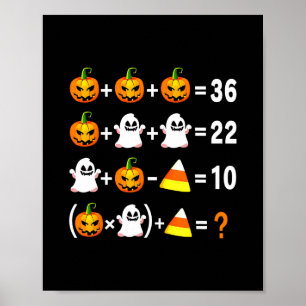 Grappige 67 Meme Pompoen Geest Wiskunde Docent Hal Poster