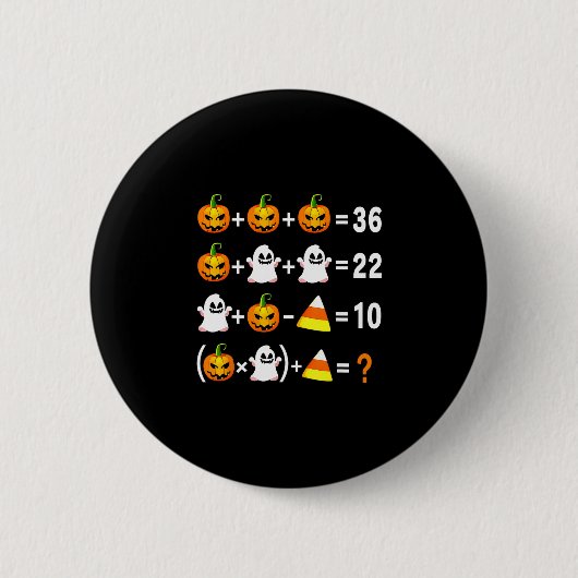 Grappige 67 Meme Pompoen Geest Wiskunde Docent Hal Ronde Button 5,7 Cm (Voorkant)