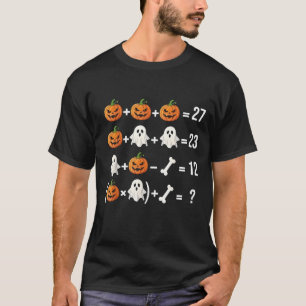 Grappige 67 Meme Pompoen Geest Wiskunde Docent Kos T-shirt