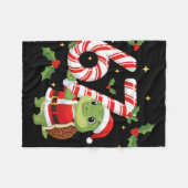 Grappige 67 Meme Schildpad Kerstmis Pjm Mannen Vro Fleece Deken (Voorkant (Horizontaal))