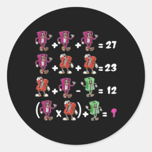 Grappige 67 Meme School Wiskunde Leraar Zes Zeven Ronde Sticker