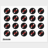 Grappige 67 Meme Sinterklaas Handen Gebaar Six Sev Ronde Sticker (Vel)