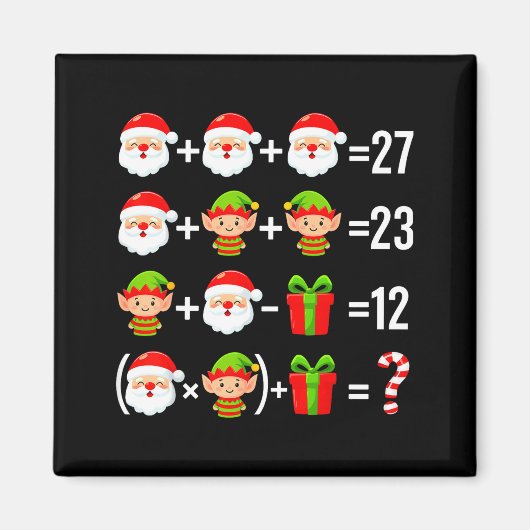 Grappige 67 Meme Sinterklaas Wiskunde Leraar Kerst Magneet (Voorkant)
