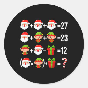 Grappige 67 Meme Sinterklaas Wiskunde Leraar Kerst Ronde Sticker
