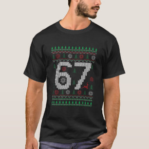 Grappige 67 Meme Six Seven Verschrikkelijke Kerstm T-shirt